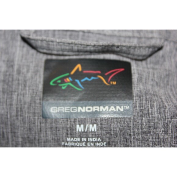 Greg Norman Men's Woven Windbreaker Full-Zip Golf Jacket Gray Stretch Sz M - Picture 10 of 12